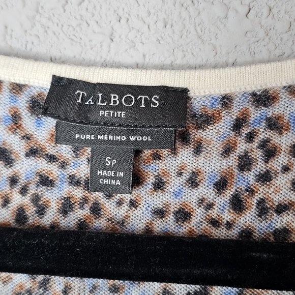 Talbots Petite Womens PS Wool Thermal Base Layer Thin Sweater Winter Warm Spot - Picture 6 of 10
